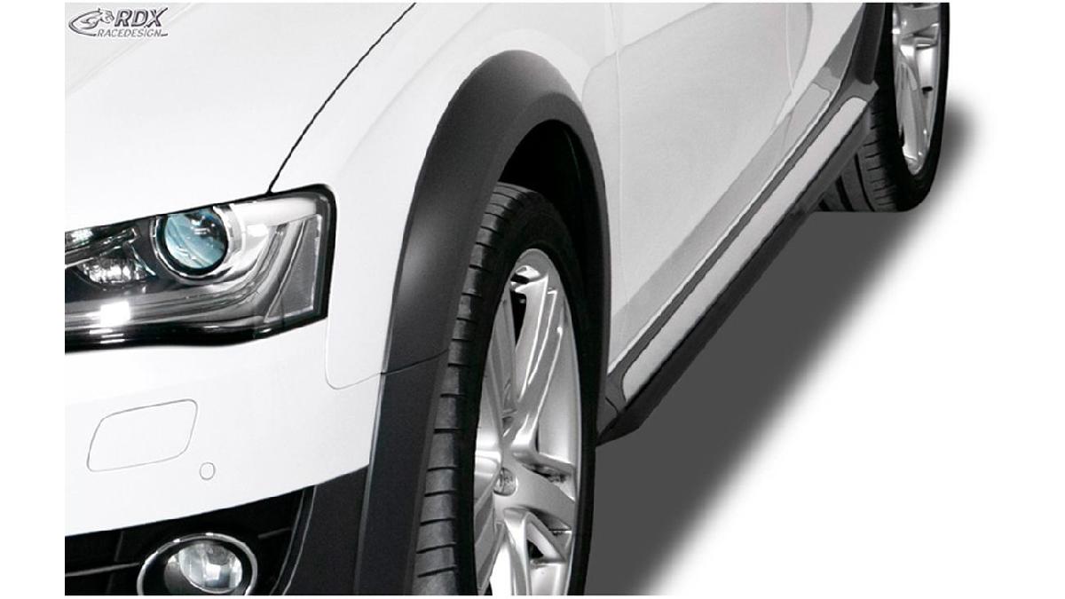 Jupes+lat%C3%A9rales+%27Slim%27+sur+mesure+pour+Audi+A4+%28B8%29+Allroad+2011-+%28ABS+noir+luisant%29